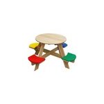 Table pique - nique round en bois ufo arc Table pique - nique round en bois ufo arc