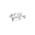 Table pliable de jardin avec 2 bancs 180 x 26 x 42 cm