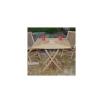 Table pliante carre teck cardif 90x90cm