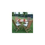 Table pliante ronde teck adome  90 cm