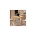 Table ronde 4 personnes en bois clair d100 cm - r�no