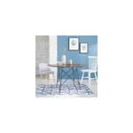 Table ronde finition noyer 4 pers