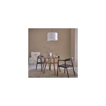 Table ronde en teck vitre 4 couverts