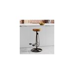 Tabouret de bar 73 cm en cuir marron - gaya