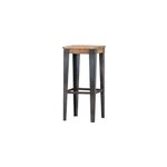 Tabouret de bar acier et bois manguier massif h75 cm madison