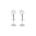Tabourets de bar blancs (lot de 2) steevy