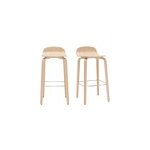 Tabourets de bar bois chne h68 cm (lot de 2) obra