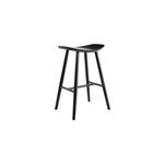 Tabouret de bar bois noir h65 cm demory