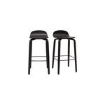 Tabourets de bar bois noir h68 cm (lot de 2) obra