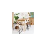 Tabouret de bar en cuir marron archi Tabouret de bar en cuir marron archi