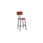Tabouret de bar en cuir marron carl Tabouret de bar en cuir marron carl