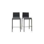 Tabourets de bar empilables noirs h65 cm (lot de 2) kupa