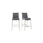 Tabourets de bar gris fonc� h70 cm (lot de 2) olly