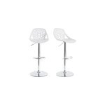 Tabourets de bar avec motif baroque blanc (lot de 2) barocca