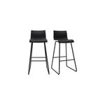 Tabourets de bar noir 76 cm (lot de 2) ona