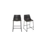Tabourets de bar noir h61 cm (lot de 2) new rock