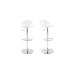 Tabourets de bar plexiglas transparent (lot de 2) orion