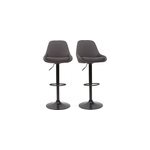 Tabourets de bar rglables gris fonc (lot de 2) holo