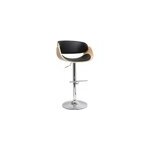 Tabouret de bar rglable noir et bois clair bent