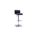 Tabouret de bar rglable noir et inox bross sheina