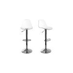 Tabourets de bar r�glables transparents (lot de 2) galileo