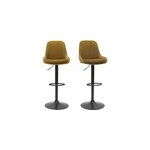 Tabourets de bar rglables velours bronze (lot de 2) holo