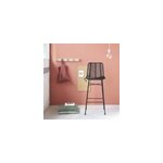 Tabouret de bar en rotin noir et m�tal