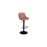 Tabouret de bar en velours rose robin