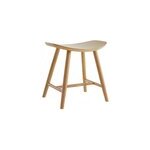 Tabouret bas bois clair h46. 5 demory