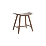 Tabouret bas bois fonc h46. 5 demory