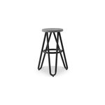 Tabouret bois noir - (st - ) d�coration