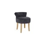 Tabouret firmin - velours - gris