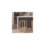 Tabouret pour �lot central 65 cm en jonc de mer et teck - jovan