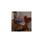 Tabouret rond  roulettes - violet