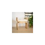 Tabouret en rotin et coussin blanc - rane