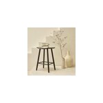 Tabouret en teck massif noir 65 cm