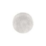 Tapis rond fausse fourrure blanc