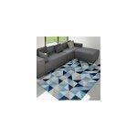 Tapis salon 240x340 bleu
