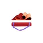 Tapis yoga bordeaux corail tpe + sangle