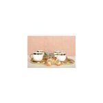 Tasses a cafe cercle dore - lot de 4