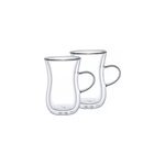 Tasses à thé double paroi avec anse - lot de 2 Tasses à thé double paroi avec anse - lot de 2