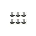 Tasses � th� noir et or - lot de 6