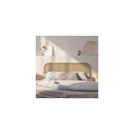 T�te de lit 160 cm en rotin naturel - grace