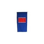 Thtre de porte en tissu bleu