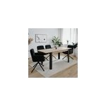 Tolosa table extensible 4 � 6 personnes ch�ne et noir 150x80x75