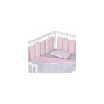 Tour de lit bébé modulable minky rose Tour de lit bébé modulable minky rose