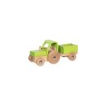 Tracteur avec remorque vert