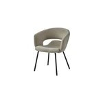 Travis - fauteuil de table en tissu luxury gr�ge