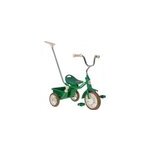 Tricycle vert avec canne et benne Tricycle vert avec canne et benne