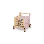 Trotteur b�b� en bois avec centre d'activit�s montessori, trieur, boulier